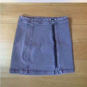 Free People Faded Purple Mini Skirt with Zipper